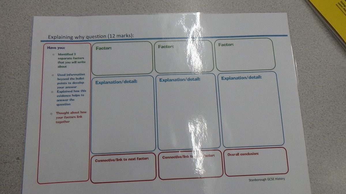 wendy21brown's tweet photo. Mrs Armitage is #planningbackwards with her Yr11 showing them how to unpick a 12 mark question and the thought process they will need to take @StanboroughS @OTeaching https://t.co/49kd9GcyOs