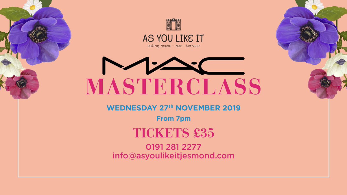 asyoulikeitjes's tweet photo. A #macmasterclass just #asyoulikeit give us a call and book in now #tagmoments https://t.co/bvyMPxe9Du