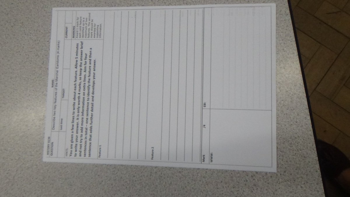 wendy21brown's tweet photo. Training them from the onset of year 9 is paying off for Mrs Armitage. Key structures and processes are being taught about unpicking exam Q and how to answer them. Simple visual organisers and templates are going down a treat #planningbackwards @StanboroughS @OTeaching https://t.co/zwRwvxMcaO
