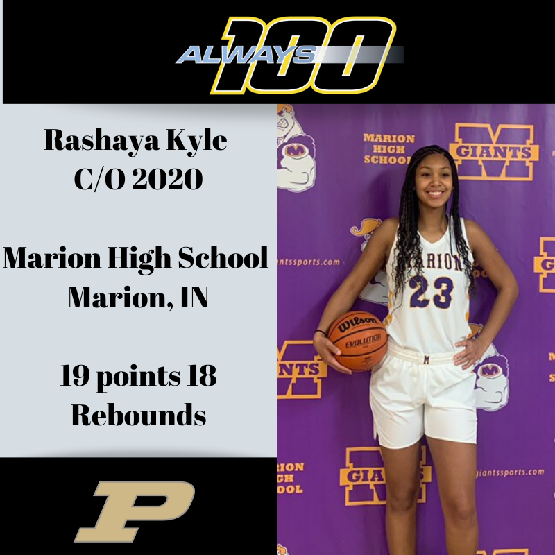 Always100_TMH's tweet photo. 🏀Always 100 Rashaya Kyle
🏀19 Points
🏀18 Rebounds
#alwaysreppin #always100 #boilerup #PurdueCommit https://t.co/vKZKkJwPmi