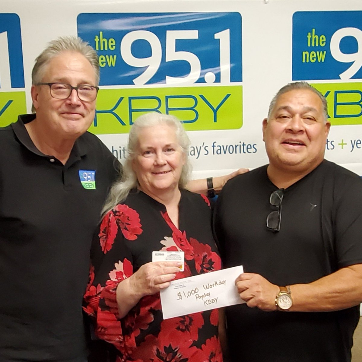 Congratulations to Laura Hernandez of Ventura, the latest winner in the $1,000 Workday Payday. Laura and her husband Gus picked up their Mastercard Cash Card for a little extra money for the holidays ahead. 

You could the next winner at 8:05A, 11:05A, 2:05P and 4:05P workdays!
