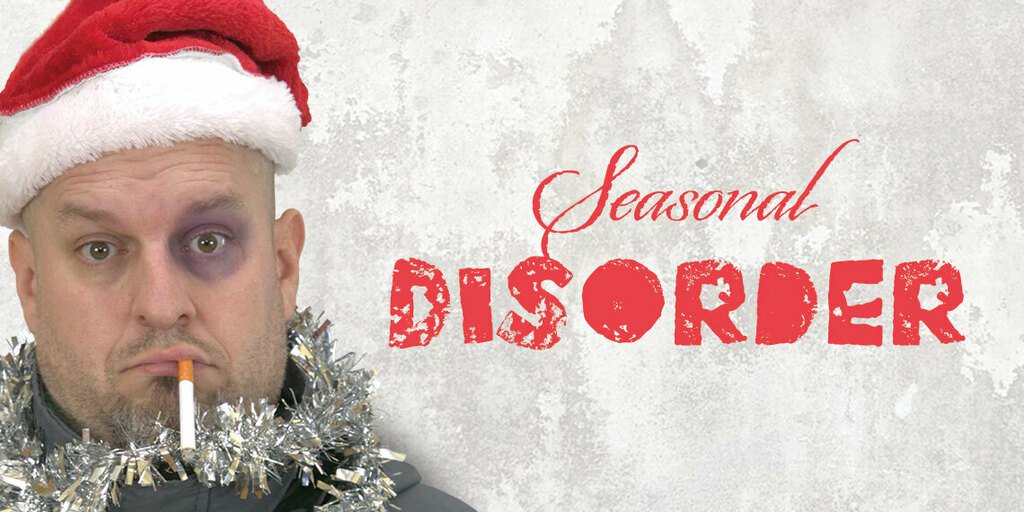 heist_dc's tweet photo. How did our very own John Heiser get this black eye?  Maybe he shouldn't talk back to people desperate enough to rob a bank...

🎟12/6, 12/13, 12/20, 12/29🎟 https://t.co/kNjnGYccak https://t.co/bd9BHh1omA