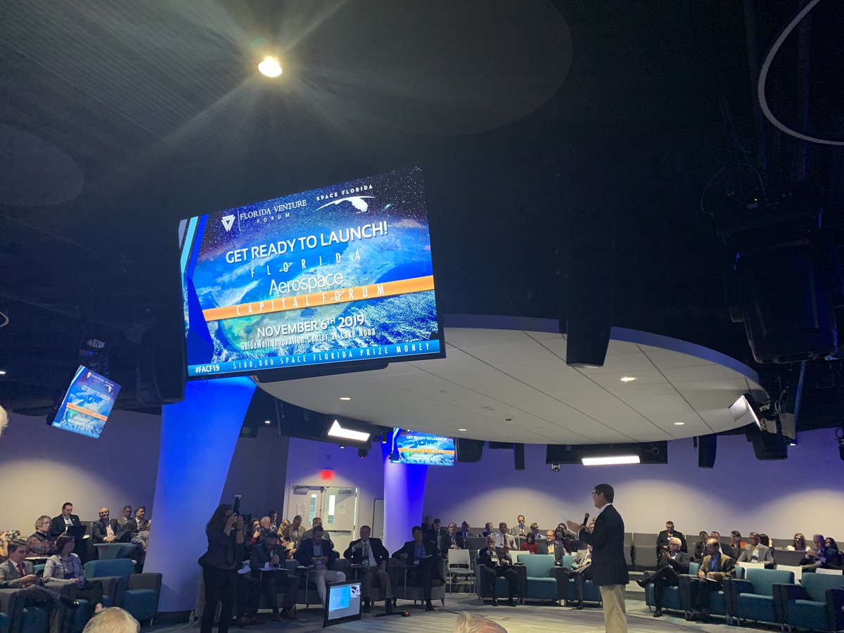 SpaceFlorida's tweet photo. Kicking off the second Florida Aerospace Capital Forum with @flventure President Kevin Burgoyne and @SpaceFlorida Howard Haug #FACF19 https://t.co/fLKaXCVcWx