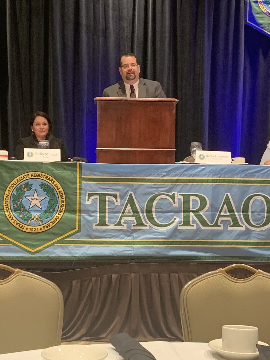 Congratulations to TWU Registrar, Bobby Lothringer accepting the gavel as incoming President of TACRAO!