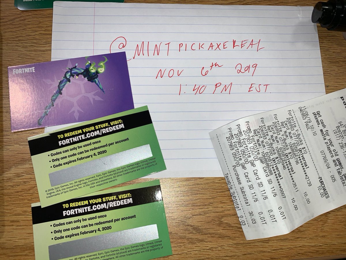 Minty Fortnite Pickaxe Selling Mintpickaxereal Twitter Fortnite Gamestop Reciet For Mint Axe Fortnite Gamestop Reciet For Mint Axe Minty Fortnite Pickaxe Selling Mintpickaxereal Twitter