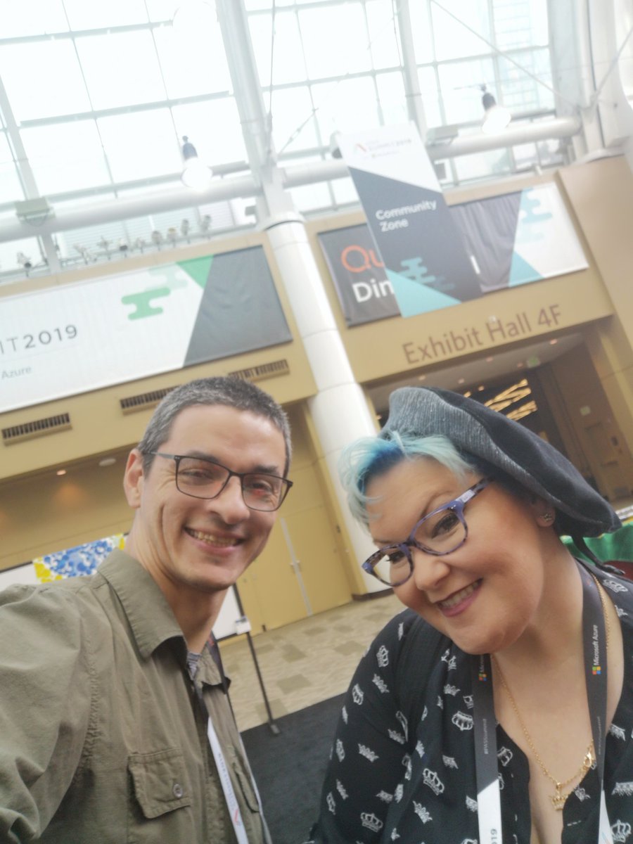 dcasousa's tweet image. I&apos;ve got my #SQLSelfie with @AngelaTidwell ... Yay