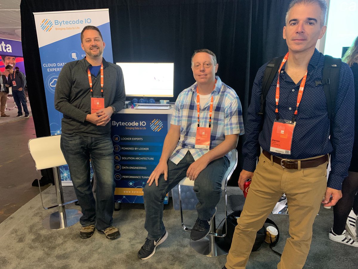 bytecodeio's tweet image. Stop by at our Looker JOIN booth (S4) to meet the Bytecode IO 'data nerds' and talk all things data!  @LookerData JOIN #JOINdata