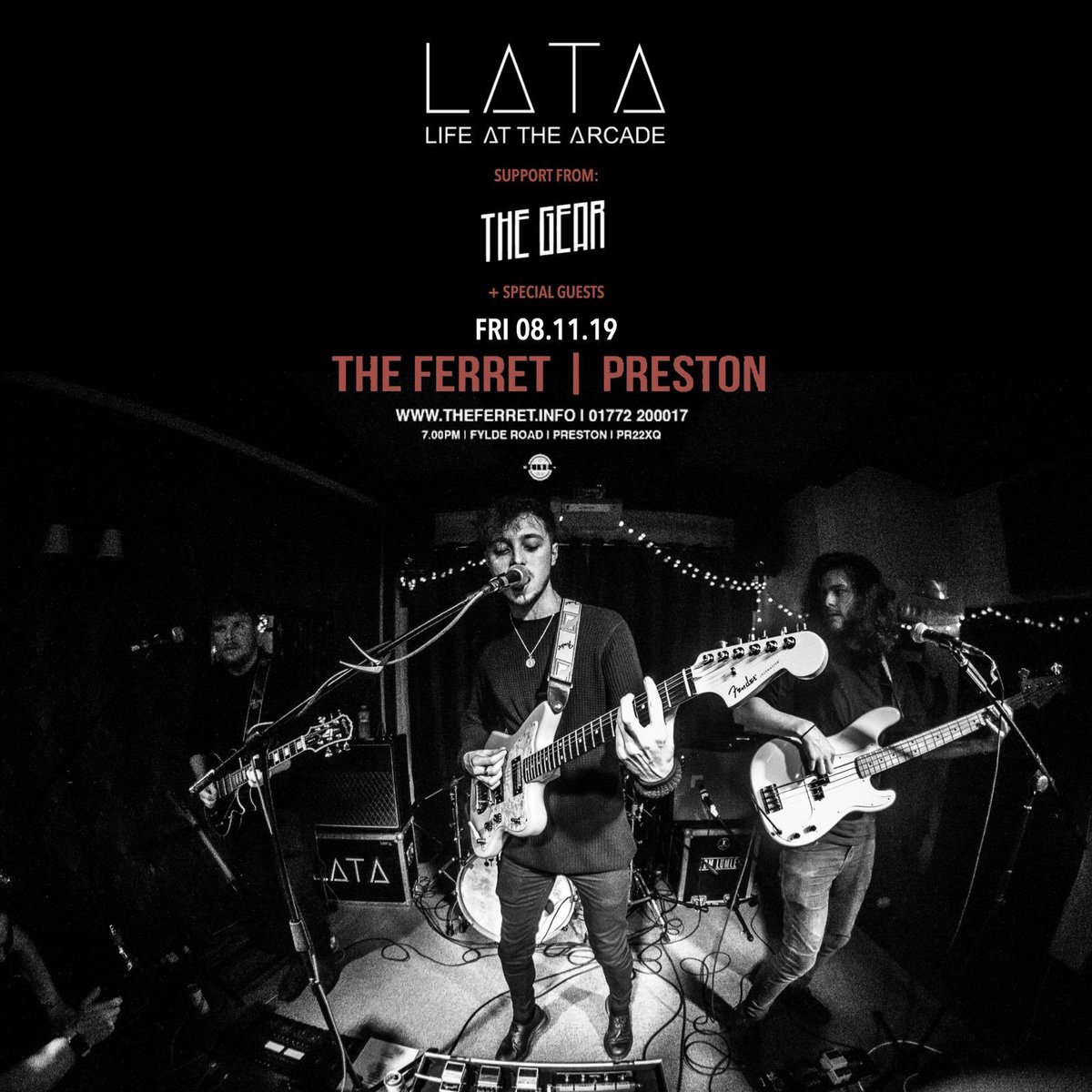 The Gear (@thegearband) on Twitter photo We’ll be back in Preston this Friday playing a set of all new material with our friends <a href="/LifeAtTheArcade/">Life At The Arcade</a>
Stage Time 9:15pm😎 We’ll be back in Preston this Friday playing a set of all new material with our friends <a href="/LifeAtTheArcade/">Life At The Arcade</a>
Stage Time 9:15pm😎