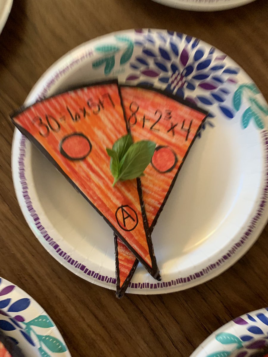 JulieSchirmer2's tweet image. Schirmer Pizzeria: serving up equations.   #orderofoperations #mathisfun @CFESmustangs