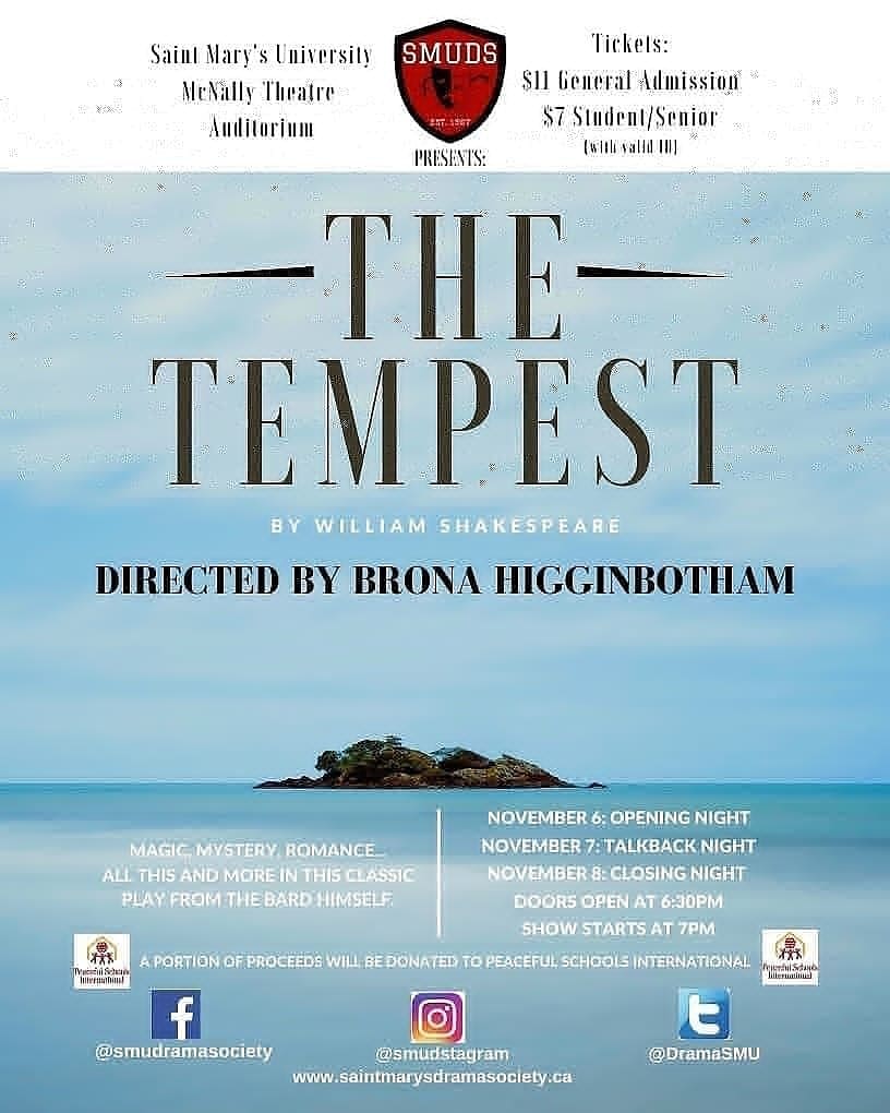 DramaSMU's tweet photo. Ciara is a second year student here at SMU and is pursing a bachelor of arts degree with a major in English and minor in Irish Studies. 
See Ciara tonight as Gonzalo in #thetempest https://t.co/vxK5HTtVC7