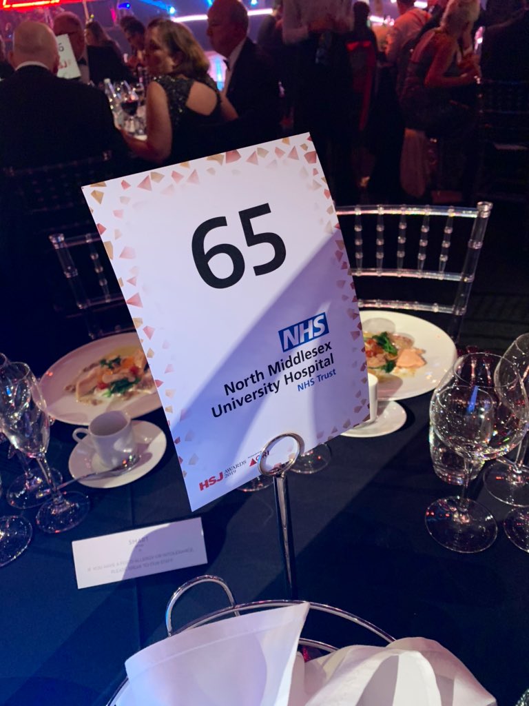 Team #NorthMid representing at the #HSJAwards this evening - nominated for Clinical Leader of the Year and Staff Engagement awards #OnTheUp