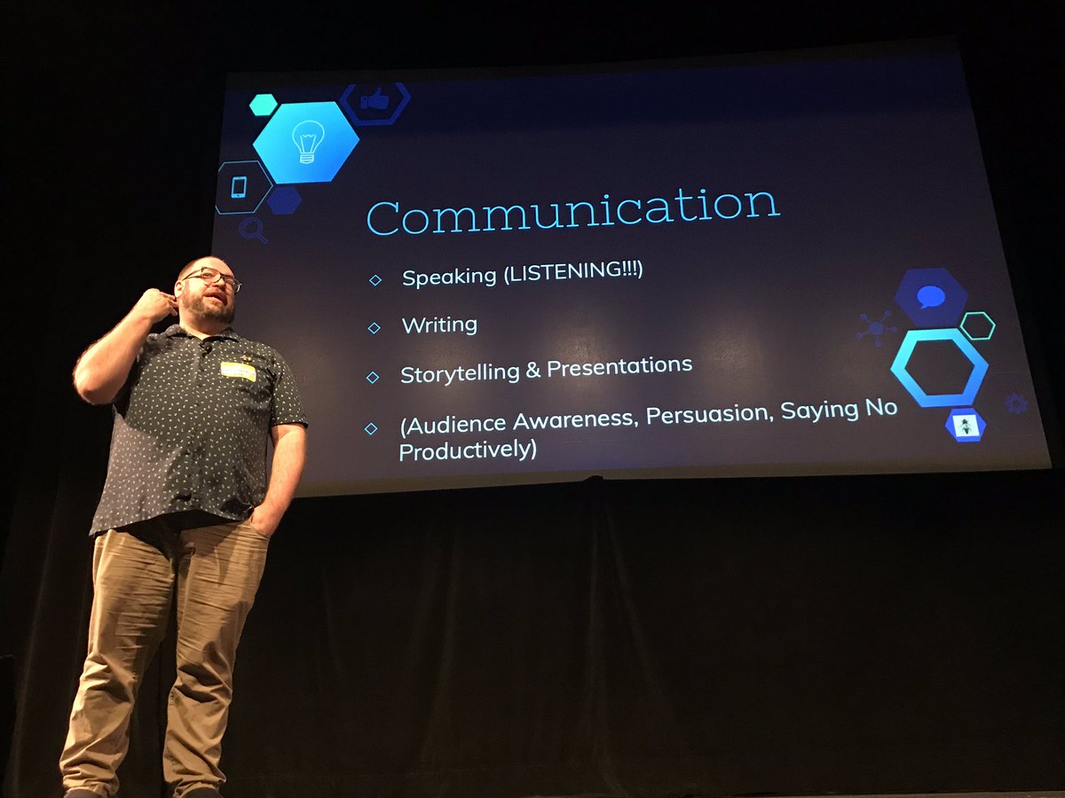 “Calling these ‘soft skills’ is B.S” - @ericproegler on the importance of communication, storytelling, and empathy in ANY management role, not just testing. #AllTheYesses👏👏👏