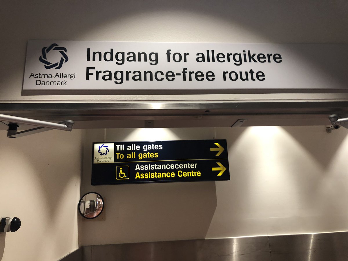 Carsten Helmuth Pedersen 🇩🇰 (@chelmuth) on Twitter photo A very big thank you to <a href="/CPHAirports/">Copenhagen Airport</a> for passengers with this fragrance-free route from security to the gates. Excellent initiative ❤️ A very big thank you to <a href="/CPHAirports/">Copenhagen Airport</a> for passengers with this fragrance-free route from security to the gates. Excellent initiative ❤️