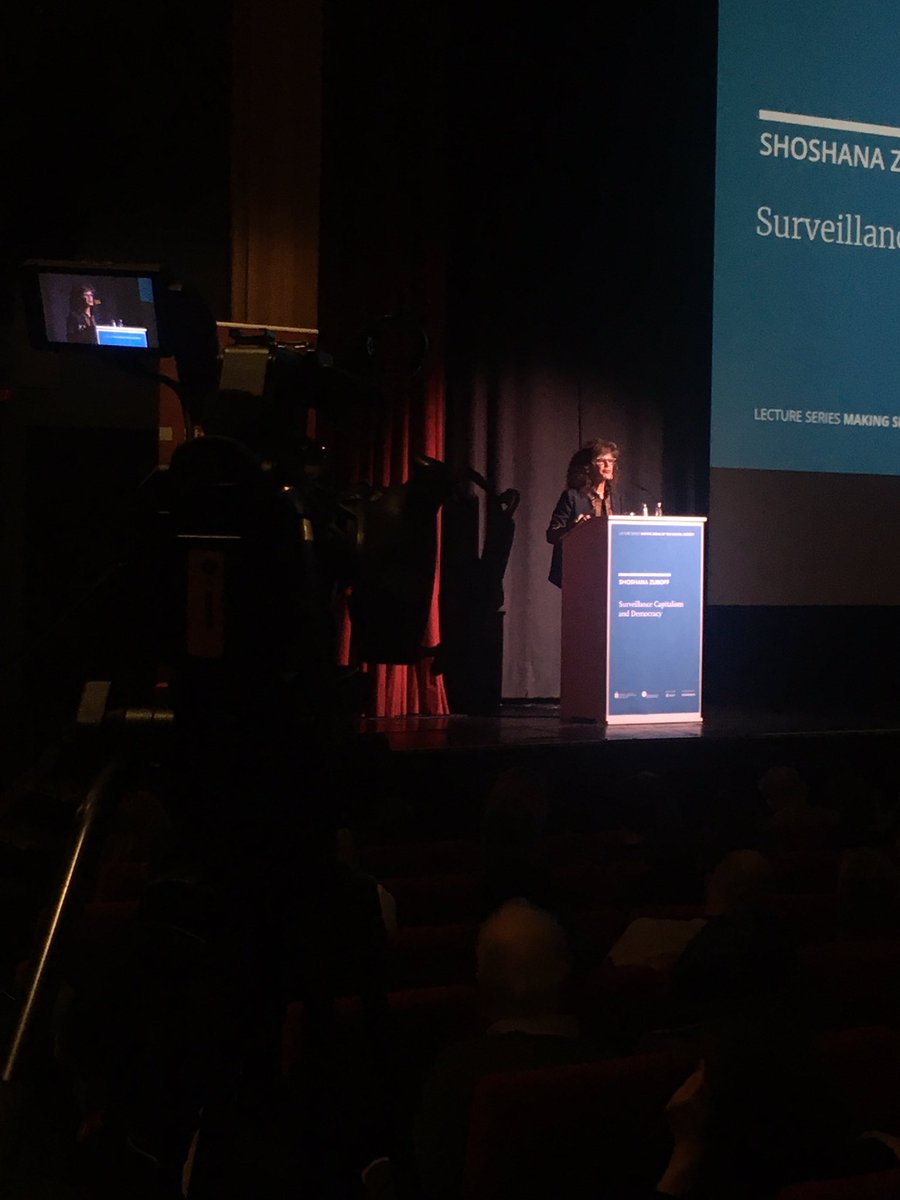 hiig_berlin's tweet photo. ”We need to outlaw the #surveillance dividend to open up space for competition and real innovation. By interrupting supply (stop surveillance) &amp; interrupting demand (make markets of human future illegal)“ @shoshanazuboff says our homes are on fire 🔥 #zuboffberlin #digitalsociety https://t.co/PBOGb4aQ3w