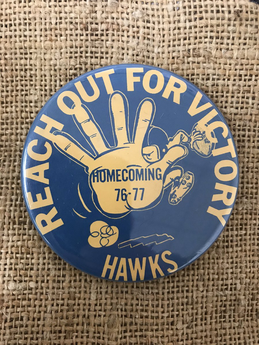 Hawks_SC's tweet image. We are looking for old Homecoming buttons from the past! Let us know if you have any Hermantown stuff from long ago.