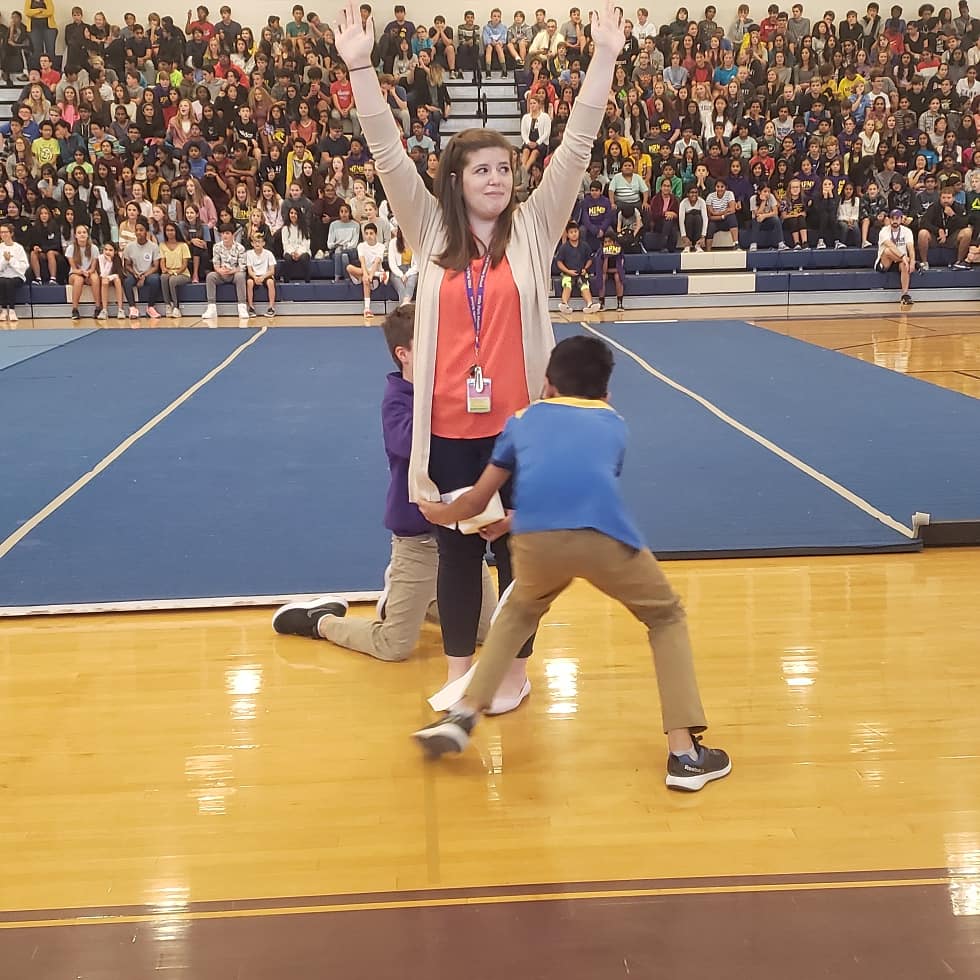 MrsHoyleScience's tweet photo. Pep Rally Fun! #MPMS #Leopards #ToiletPaper #TeacherFun #AdminFun @MPMSleopards @MrsMurray_MPMS @kimtierney22 https://t.co/hsJQmmRqaX