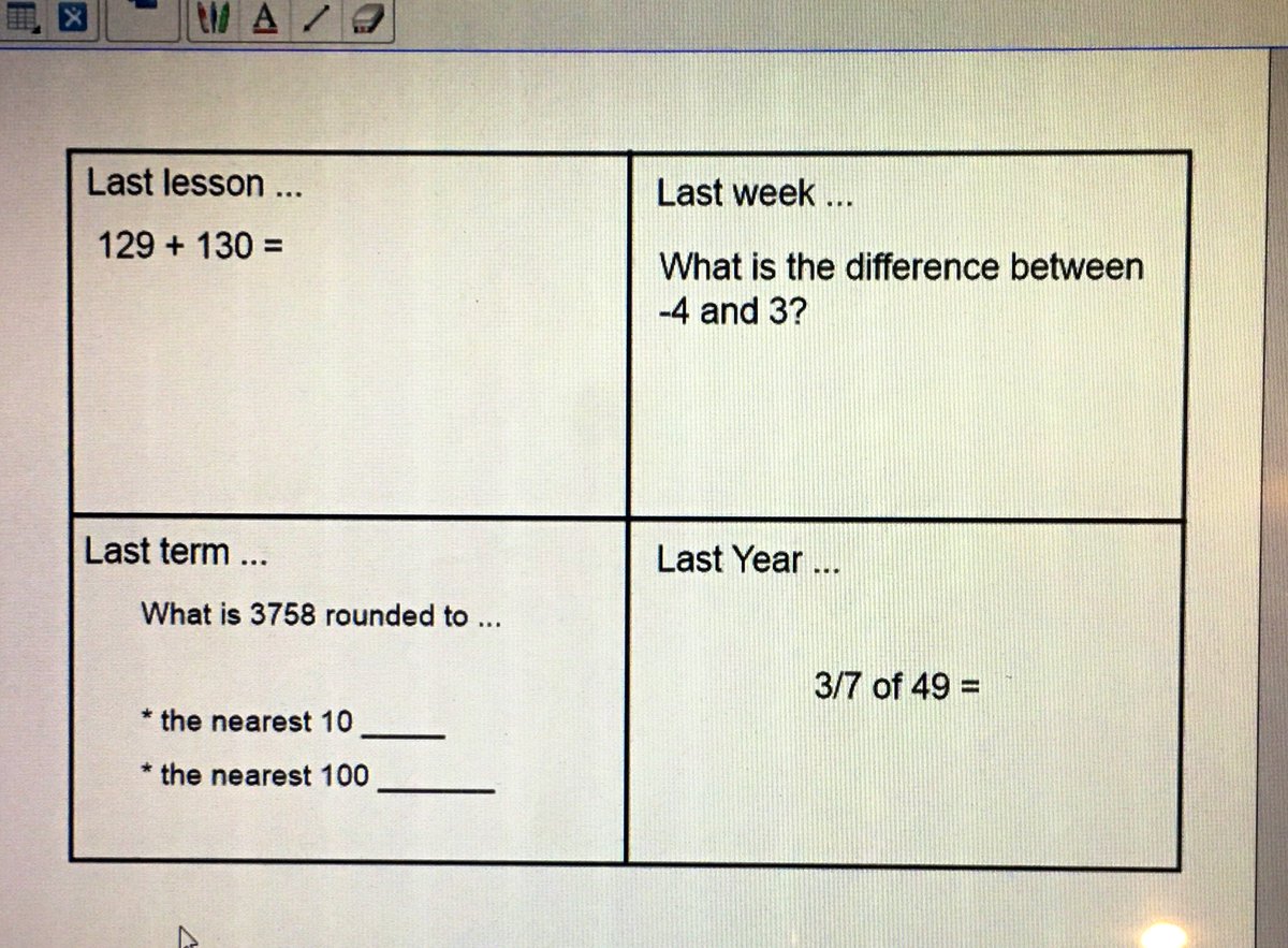 Johnsonp1234's tweet image. Following listening to @mrbartonmaths last night in Blackburn, we are going to give this a go as part of our fluency work.