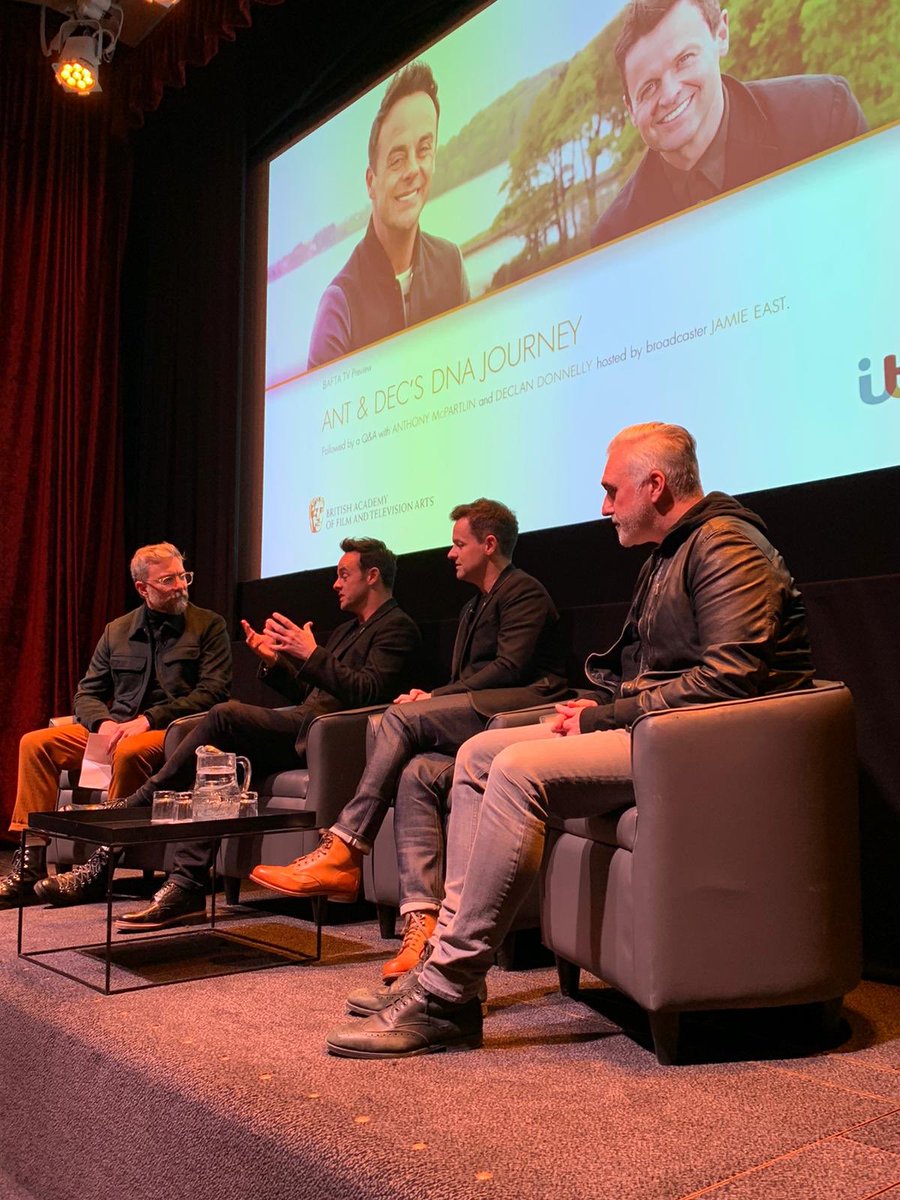 antanddec's tweet photo. Such a great evening previewing the first episode of our #DNAjourney last night @BAFTA. Thank you to everyone who came along! On the telly this Sunday and Monday, 9pm @ITV https://t.co/BzBN8pA4JB