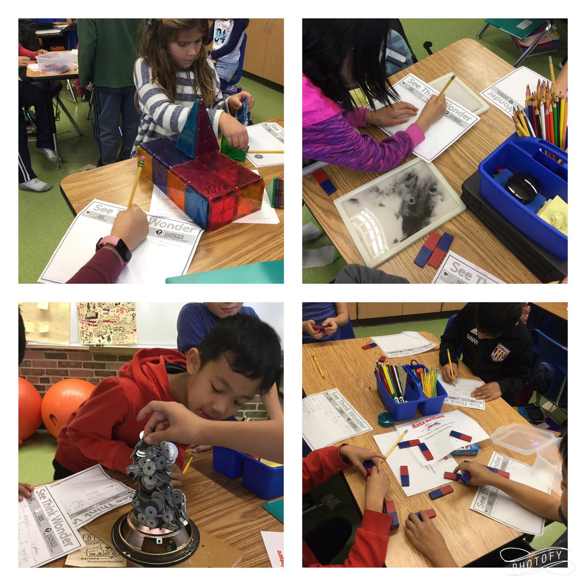 CBBoyer2's tweet image. Using #SeeThinkWonder #ThinkingRoutine to explore properties of #Magnets @ProjectZeroHGSE @lyokana59 @lmdegrazia @lindsaycmangan @_MrsDLuciano #HeathcotePride
