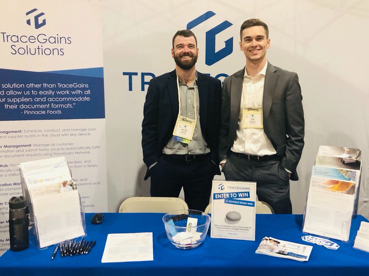 TraceGains's tweet photo. Are you in San Antonio at the @SQFI Conference? Don't miss out, swing by the TraceGains booth to earn your points in the #SQF Treasure Quest and enter to win a Google Home Mini. We hope to see you! #SQFILearning https://t.co/JVCyTa7IGj