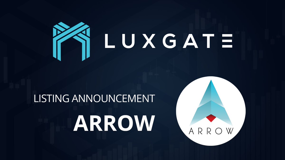 As #Luxgate development continues, we are excited to announce our first coin listing! Arrow (@arrowcrypto) will be listed for trading on Luxgate shortly after launch. You can watch for future coin listings at our new Luxgate page here: luxgate.io  $LUX