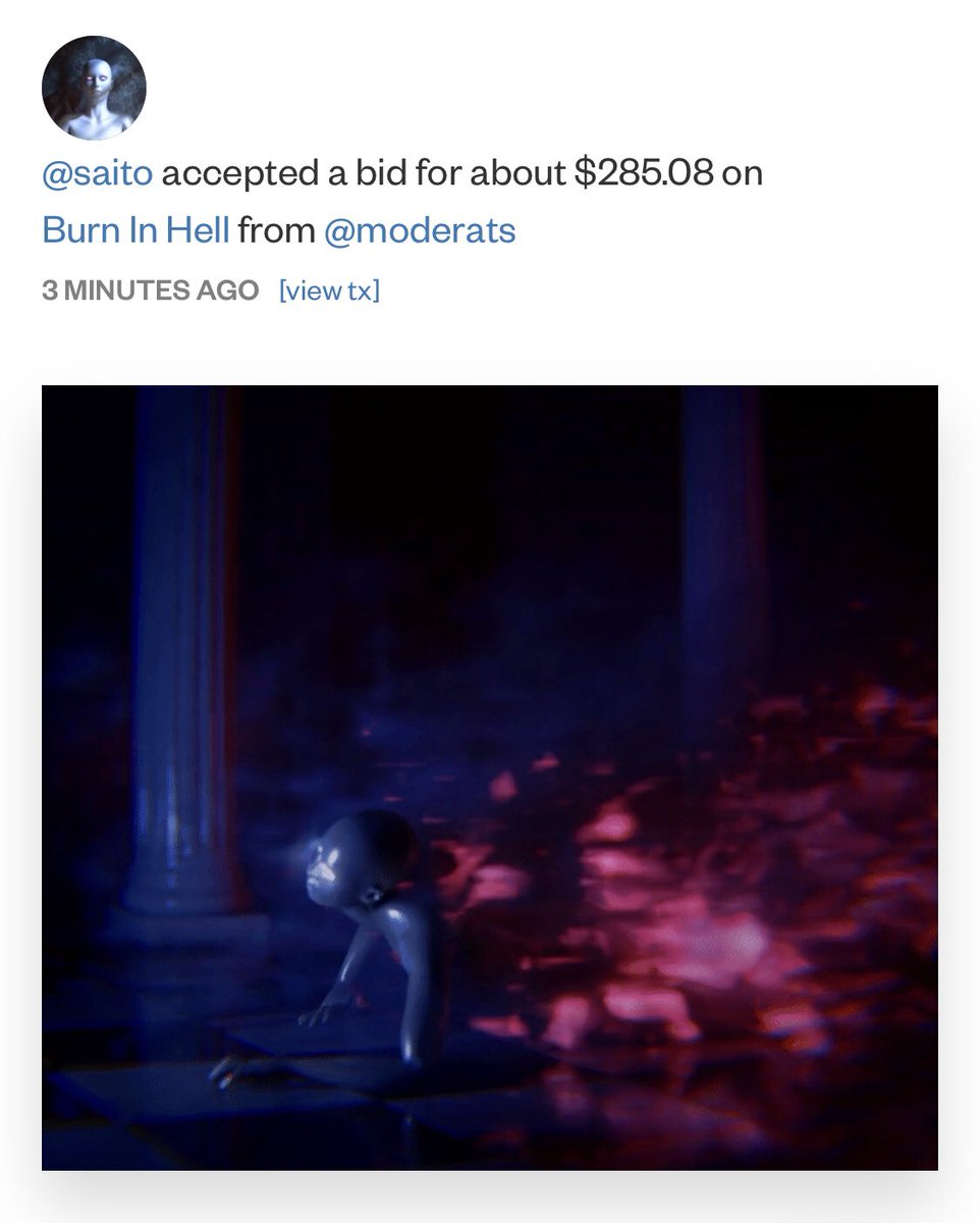 SuperRare's tweet image. saito is #KILLINGTHEGAME 💎 - another nice scoop for @Moderats