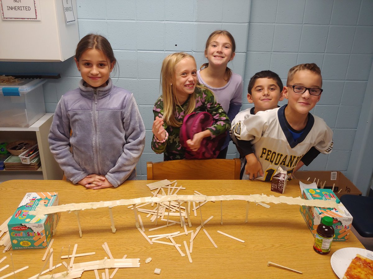 Bridge building activity during Lunch Bunch. Students learned about teamwork.
<a href="/SJGPride/">Stephen J. Gerace Elementary School</a> <a href="/panthertownNJ/">Pequannock Schools</a>