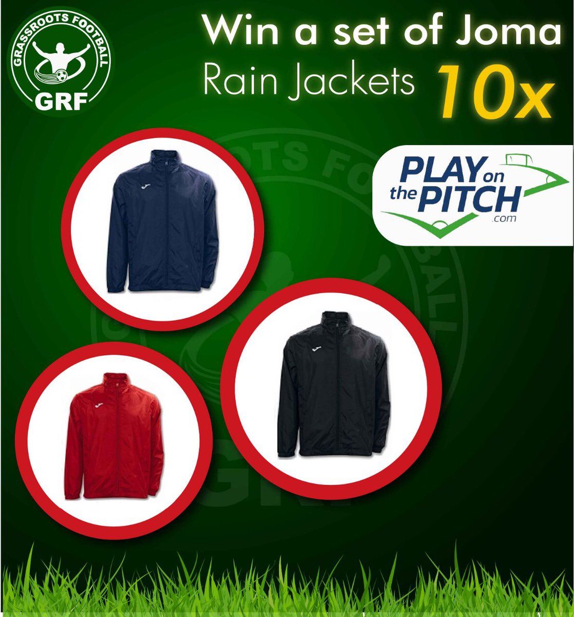 Grassroots (@teamgrassroots_) on Twitter photo To Enter
RT/Follow & Comment “Rain”
Time for a Grassroots GIVEAWAY
We can’t stop the rain but how about winning 10 Joma Rain jackets courtesy of <a href="/playonthepitch_/">Play on the Pitch</a>
Winner will be selected at random from entrants on FB and Twitter on 8/11/19
playonthepitch.com To Enter
RT/Follow & Comment “Rain”
Time for a Grassroots GIVEAWAY
We can’t stop the rain but how about winning 10 Joma Rain jackets courtesy of <a href="/playonthepitch_/">Play on the Pitch</a>
Winner will be selected at random from entrants on FB and Twitter on 8/11/19
playonthepitch.com