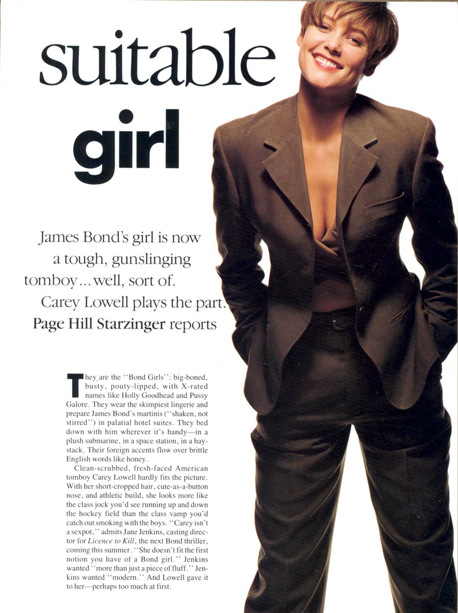 Thunderballs007's tweet image. Carey Lowell promoting Licence To Kill in the March 1989 edition of US Vogue magazine #Bond #JamesBond #CareyLowell #Vogue 

For more LTK stills head to thunderballs.org/licencetokillb…