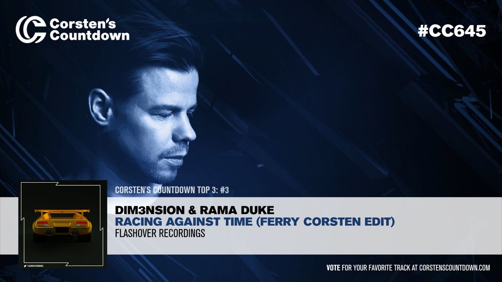ResonationRadio's tweet photo. 10. At #3 this week we find the @FerryCorsten Edit of “Racing Against Time” by @DIM3NSIONMUSIC &amp; @IamRamaDuke! [@FlashoverRec] #CC645 https://t.co/FuSb5kIKvq https://t.co/ywcfHTlVia