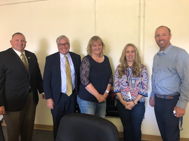 storeyk12's tweet photo. President @nscpatterson  of Nevada State college visits Storey County School District along with the President of WNC, Vincent Solis. https://t.co/226WiBcKdw