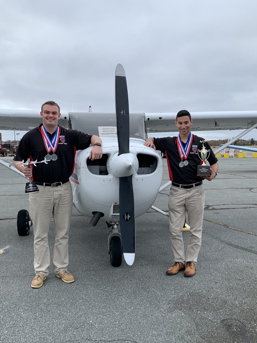 BSUFlight's tweet photo. The Team placed 2nd overall in the 2019 NIFA Region VII Safecon competition‼️ The team will travel to Oshkosh,WI for Nationals in May. Congrats to all teams that competed❗️🐻✈️ #GOBEARS https://t.co/TiroQyn4Mj