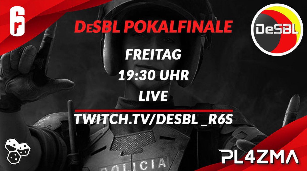DeSBLR6's tweet photo. Pokalfinale!

Diesen Freitag um 19:30 ist es endlich soweit: 
Der DeSBL Pokal powered by @Pl4ZMAcom neigt sich dem Ende. @Gaming_Recast und @FACT_Gaming kämpfen um Preise im Gesamtwert von über 500 Euro und ihr könnt es live auf https://t.co/1iWN3nWUOj verfolgen!

#DeSBL #eSport https://t.co/sEcZQOHRl2