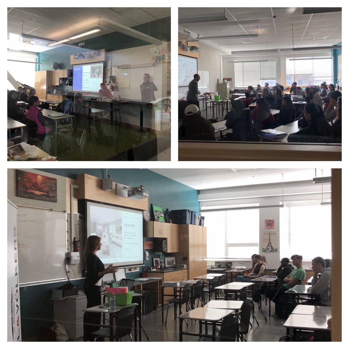 SD61Careers's tweet photo. An outstanding Career Connections Expo @OakBayHigh today! 1200+ students learning about 36 possible career pathways. Gr 9s did @TLPCanada’s Take Our #kidstowork Day. Gr 10-12s learned with #yyj business community volunteers. @sd61schools students were inspired &amp; enlightened! https://t.co/GENVfkNbSo