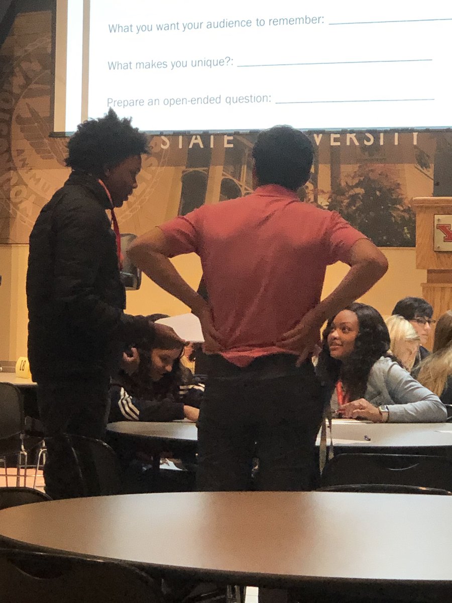 TCTCMarketingEd's tweet photo. Marketing students practicing their elevator speech at @YSU Business 2020. @TCTC #snapchat https://t.co/KYNNvj1jEb