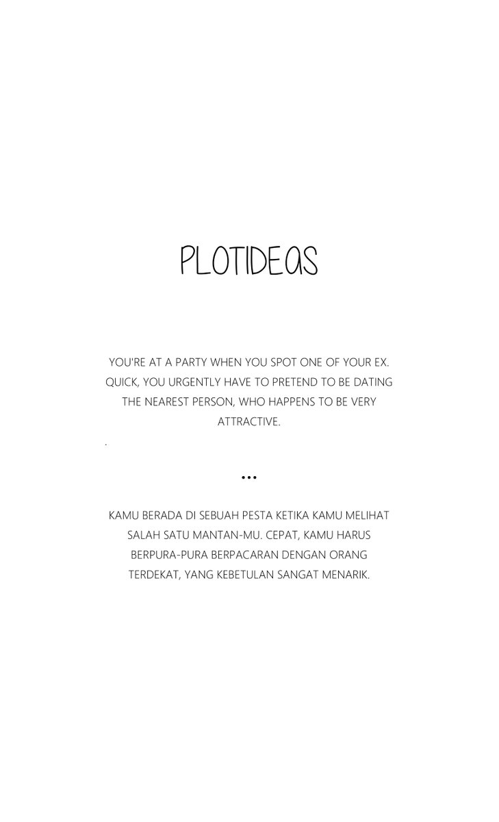 plotideas's tweet image. Romance #PlotIdeas