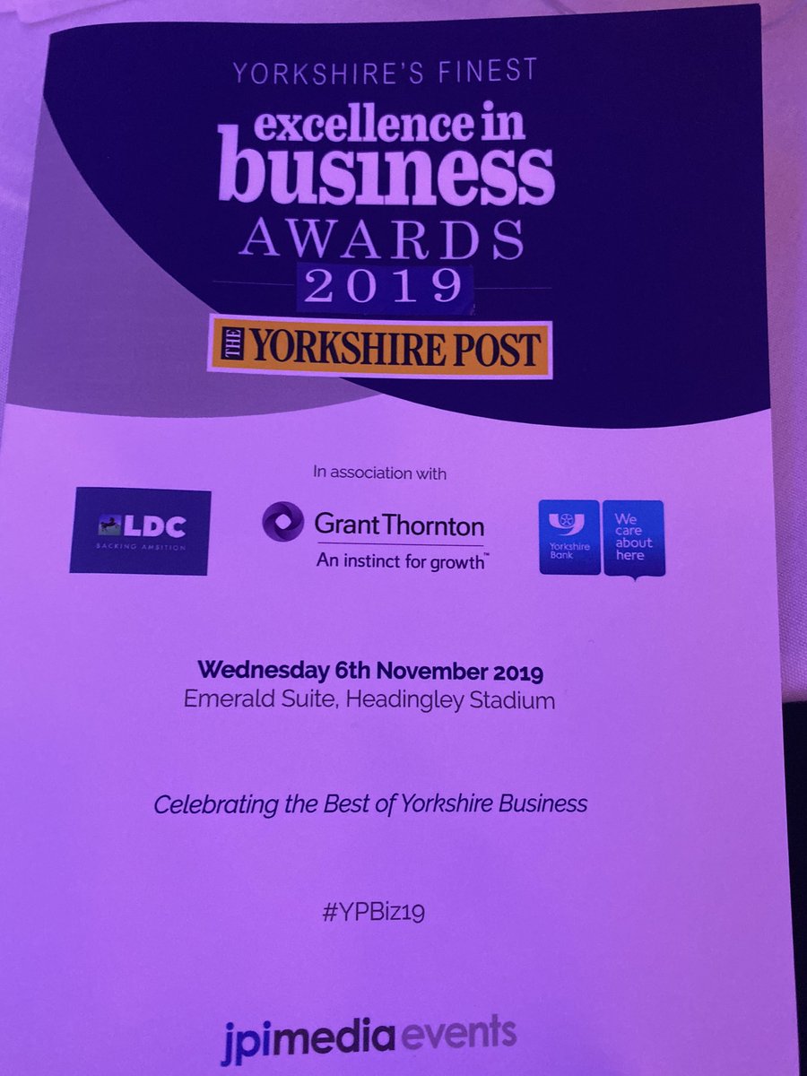 Amazing and privileged to be sat among Yorkshire’s best #YPbiz19
