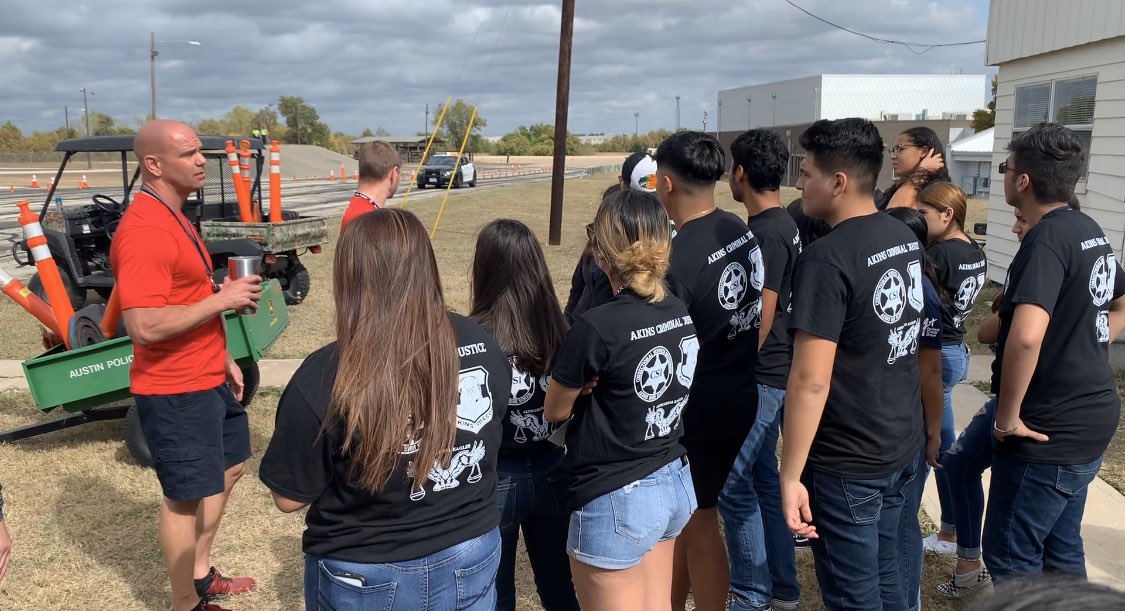Big thank you to the <a href="/Austin_Police/">Austin Police Department</a>  academy instructors and Officer Kelly for giving us a tour of the APD academy and south substation! Our students had a wonderful educational experience! <a href="/AkinsAISD/">Akins Early College High School</a> <a href="/AISD_CTE/">Austin ISD - Career & Technical Education</a>