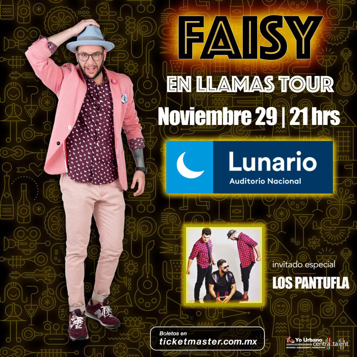 faisirrito's tweet photo. 29 de Noviembre MI CONCIERTO EN EL LUNARIO.. con Invitados Muy Especiales!! @michihart @tropikalforever  @LosPantufla @yuremrojas 🔥🔥🔥 https://t.co/rYbEQo2qaP