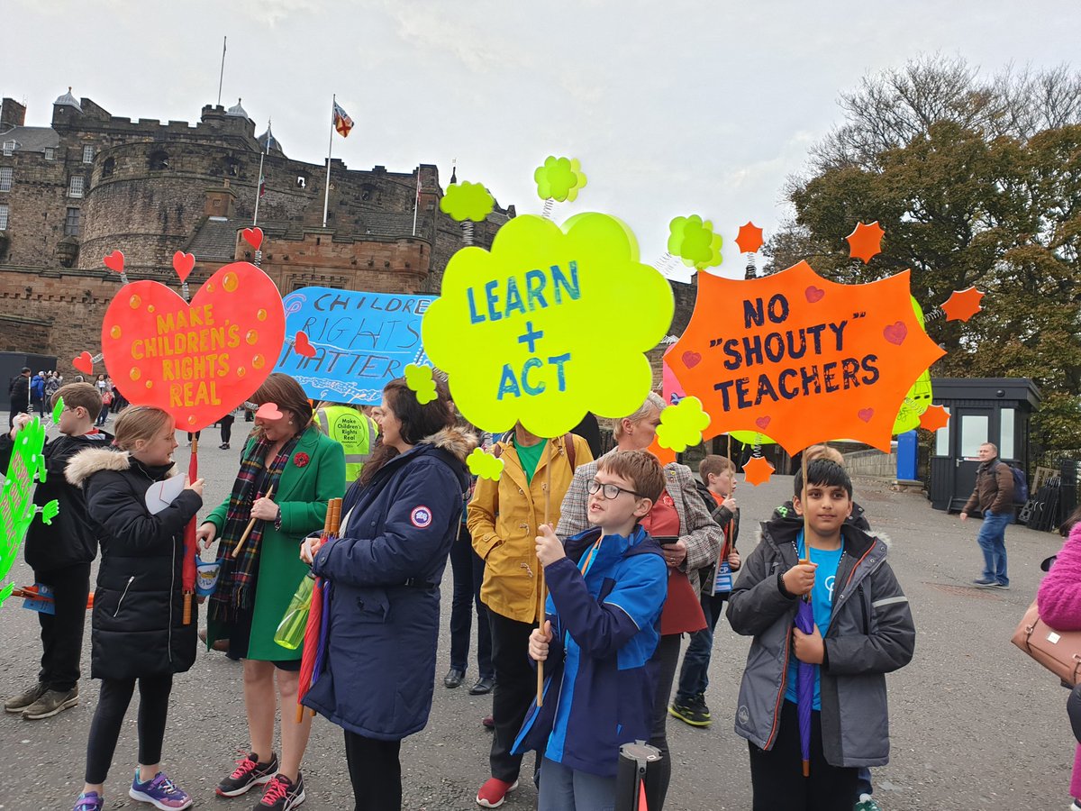 Super proud to be part of this amazing team .. what an amazing day! Wonderful to be joined by many others who want to #MakeRightsReal for the children of Scotland 🥰