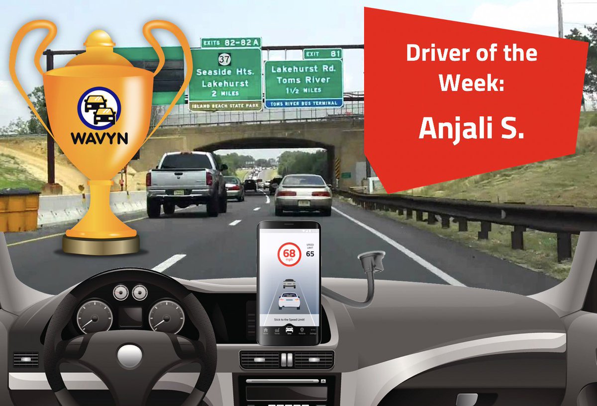 Congratulations to our driver of the week Anjali S. from New Jersey. Anjali drove last week 1h 46min in 14 trips and got an average score of 92. #BestDriver #Competitition #SafeDriving #CollisionDetection
