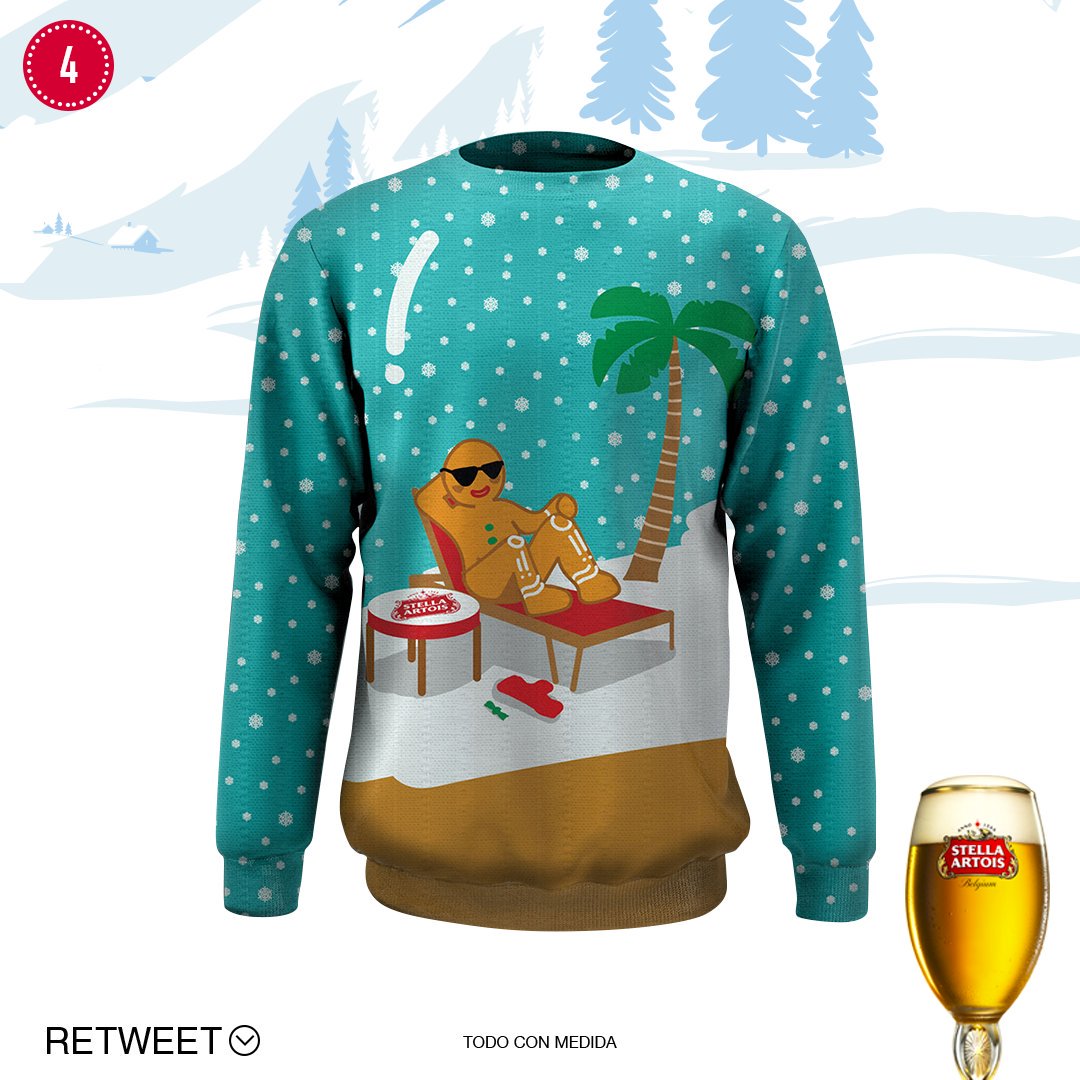 StellaArtoisMx's tweet image. ¡#NoHayMayorPlacerQue taparse el frío de Diciembre con uno de estos hermosos suéteres! ❤️❄️

P.D. Rifaremos 4 suéteres entre todos los que le den RT a este tweet. ¡Hagamos realidad estos diseños!