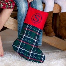 Charming_Chick's tweet image. SALE: Now thru 11/11, get this Red and Green Tartan Plaid Christmas Stocking for just $8! #christmas #personalized buff.ly/2WSZlDx