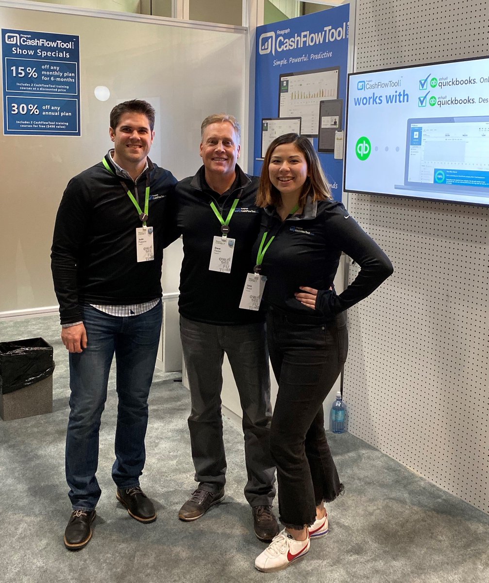 Have you heard? We're at QuickBooks Connect in California! Be sure to stop by booth C22 to say hi and learn more from our cash flow experts, get some swag, and take advantage of our QB Connect show special. We can't wait to meet all of you!  
#CashFlowTool #QBConnect #ShowSpecial