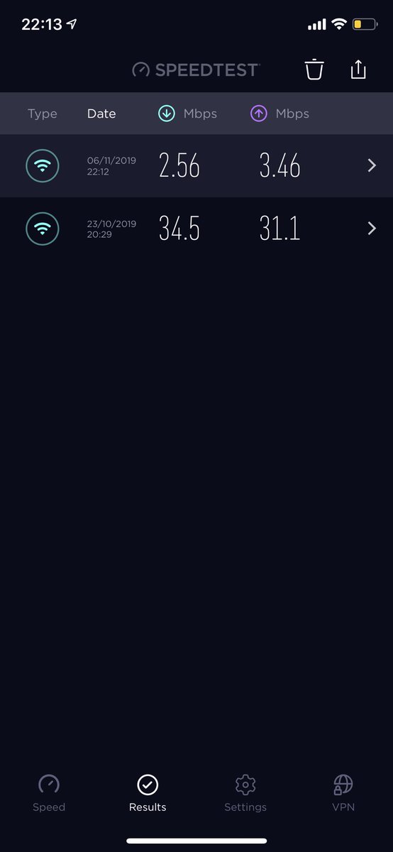 MixerAshGG's tweet photo. Speeds from two weeks ago, and today. Both on @ThreeUK @ThreeUKSupport. Been told that this is normal ‘mast improvements’ and it’ll be back in 48 hours. I’ll just put my entire online presence on hold for 2 days then. No problem. https://t.co/3gy54xgqUm