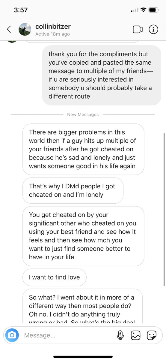 anniefarberr's tweet photo. so me and my friends have received the same exact DM over and over for atleast a year from the same guy, and jill decided to respond.   Someone needs to check on him and make sure he’s okay lmao https://t.co/idFHbloaLo
