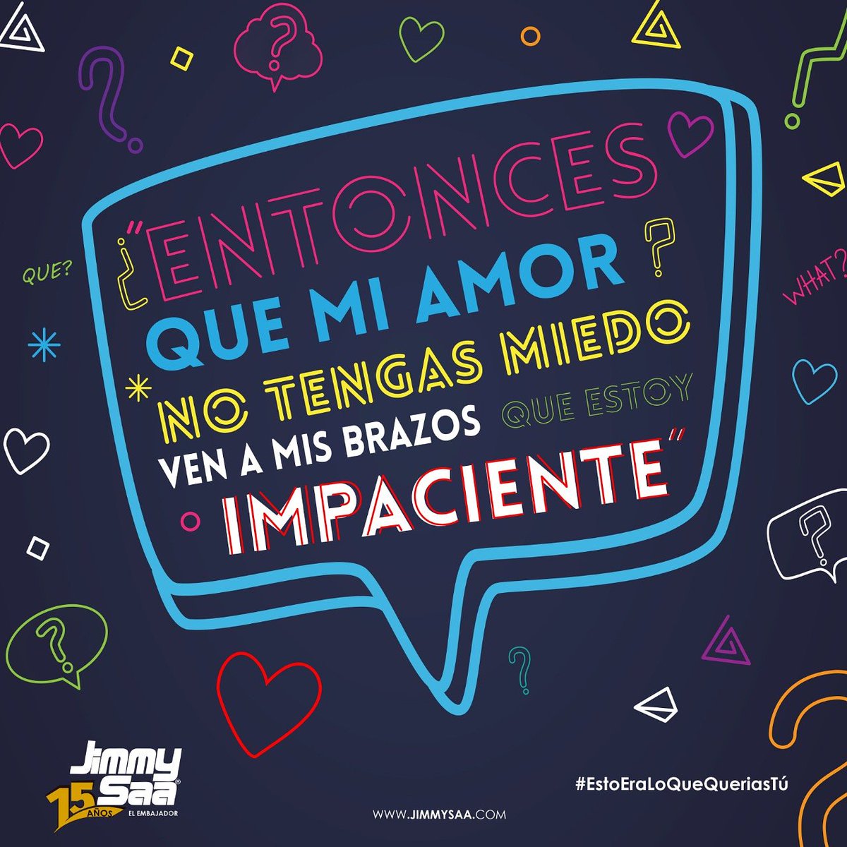 JimmySaa's tweet photo. Ayyyy oiiiiii...impaciente estoy por ti mi amor.
Este fin de semana con festivo incluido puedes bailarte este tema con esa persona especial.
#JimmySaa #EntoncesQue https://t.co/C4F7b5Qt2X