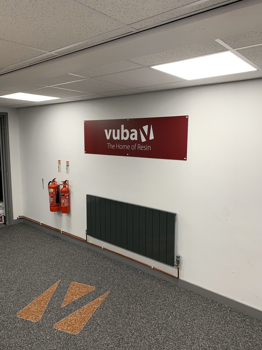Our new MarbleBound floor behind our trade counter looks fantastic! 😍 #vuba #marblebound #marble #office