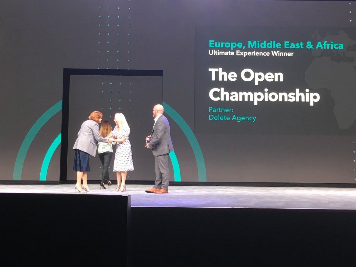 Congratulations to <a href="/RandA/">The R&A</a> (for <a href="/TheOpen/">The Open</a> Championship), the Ultimate <a href="/Sitecore/">Sitecore</a> Experience Award winner for the EMEA region, and its partner @DeleteAgency!