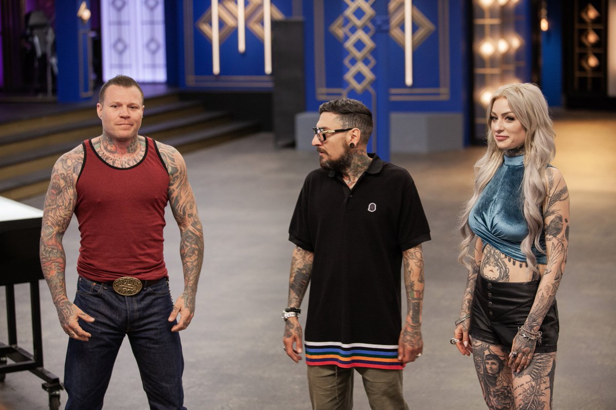 inkmaster's tweet photo. A brand new #GrudgeMatch featuring @julzcarlsontat2, @Angel_Bauta, @therealkingruck and @kdiffenderfer starts NOW! https://t.co/v8wMrjPsMD